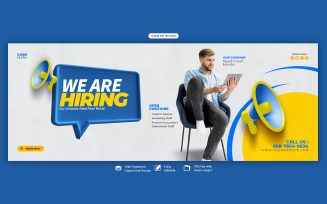 We Are Hiring Job Vacancy Social Media Post Template