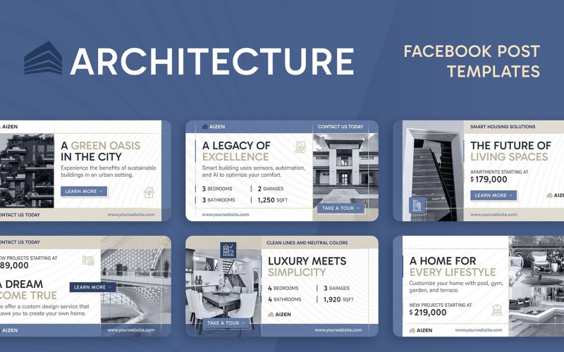 Architecture Facebook Post Templates Social Media