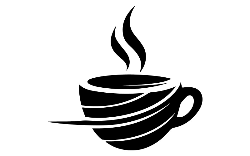 Cup silhouette vector art illustration Illustration