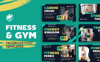 Fitness and Gym Facebook Post Templates