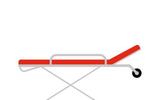 Stretcher bed icon. Patient hospital medical stretcher.