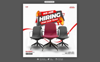 We Are Hiring Job Social Media Template