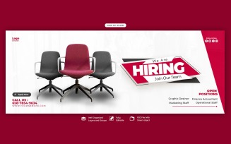 We Are Hiring Job Vacancy Social Media Banner Template