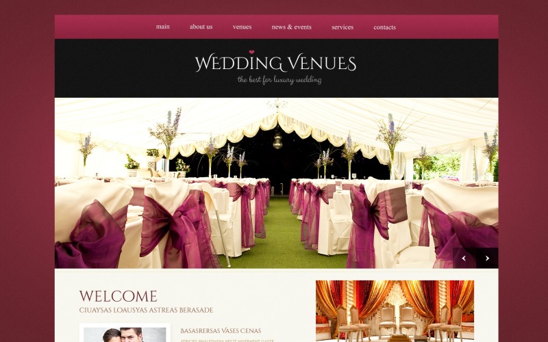 Wedding Venues Responsive Website Template
