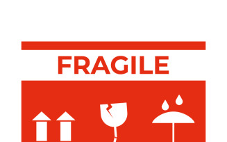 Fragile handle with care with pictogram brokenglass