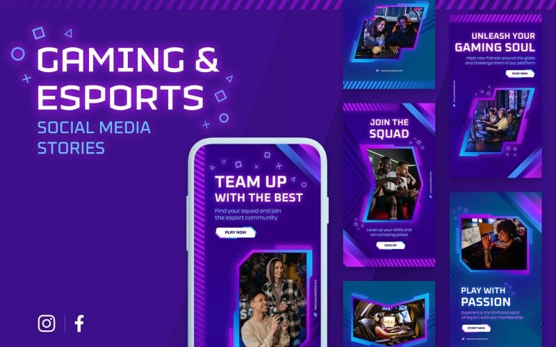 Gaming and Esports Story Templates Social Media