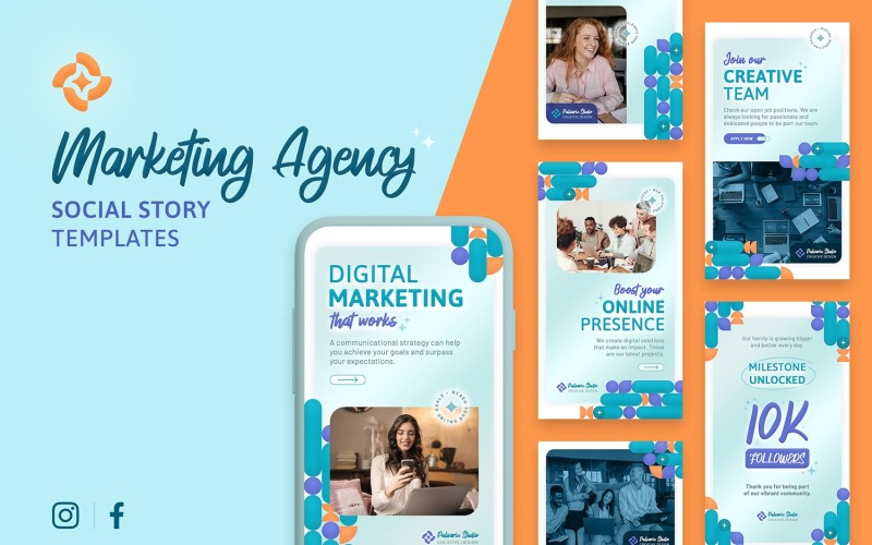 Marketing Agency Story Templates Social Media