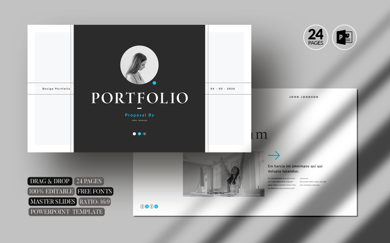 Portfolio PowerPoint - Presentation PowerPoint Template