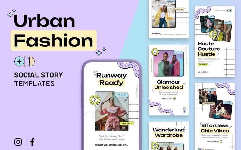 Urban Fashion Story Templates Social Media