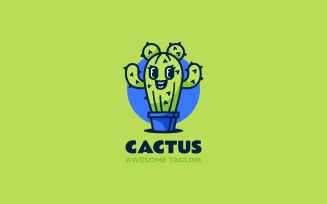 Cactus Mascot Cartoon Logo 3