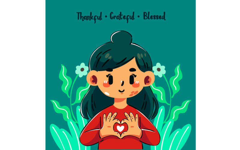 Hand Drawn Illustration for World Gratitude Day