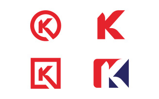Letter k logo vector template, Creative K Letter initial logo design V15