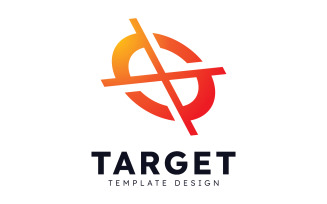 Target logo arrow direction, circle target Vector illustration V0