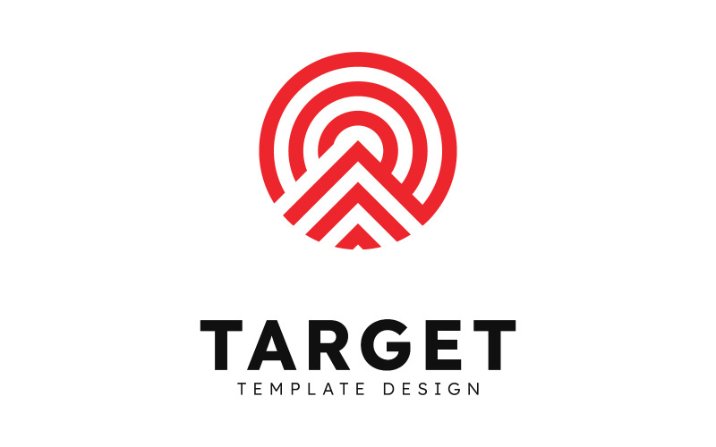 Target logo arrow direction, circle target Vector illustration V2 Logo Template