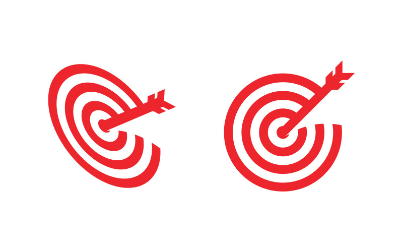 Target logo arrow direction, circle target Vector illustration V3 Logo Template