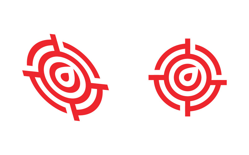 Target logo arrow direction, circle target Vector illustration V4 Logo Template