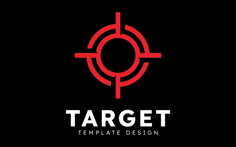 Target logo arrow direction, circle target Vector illustration V9 Logo Template
