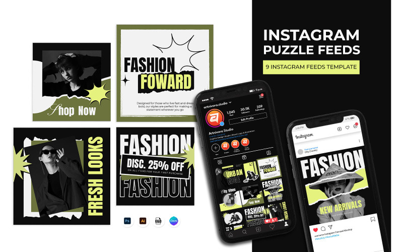 Fashion Urban Instagram Post Puzzle Social Media