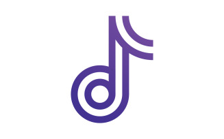 Music Vector logo icon design template elements V6