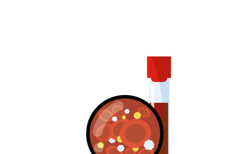 Composition of blood. Platelets, red and white blood cells Vector Graphic