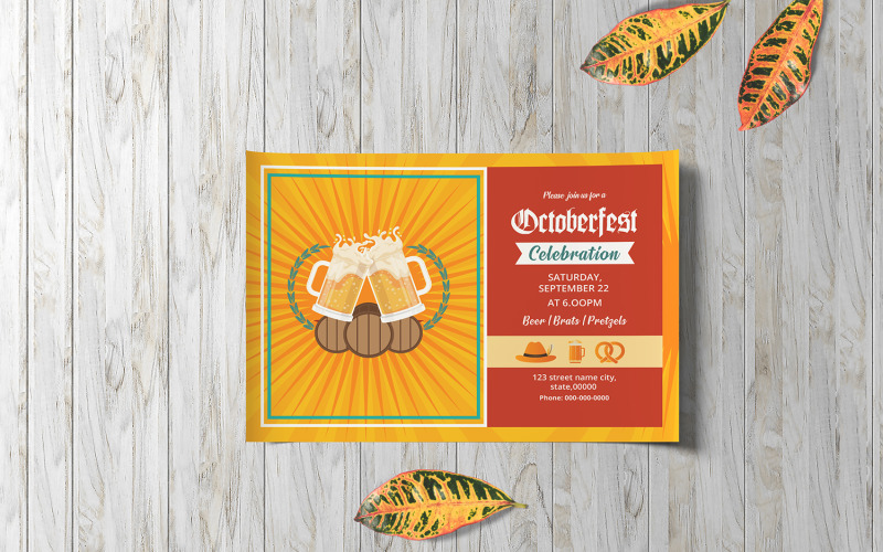 Oktoberfest Invitation Flyer. Word & Psd Corporate Identity