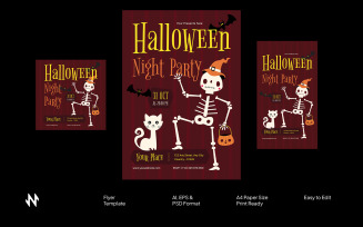 Red Halloween Party Flyer