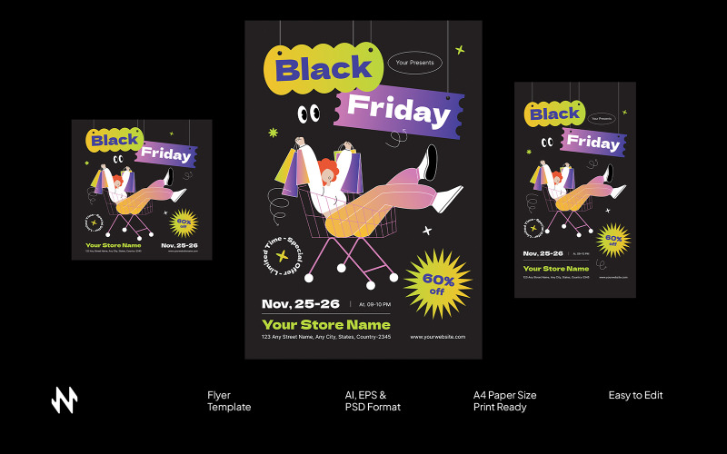 Creative Black Friday Flyer Corporate Identity