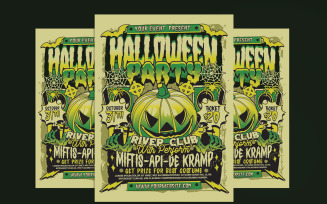 Halloween Party Flyer Poster Template