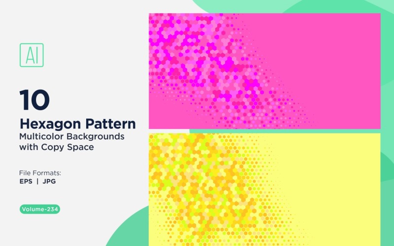 Vibrant honey bee Pattern Background in Multi Colors & Sizes 234