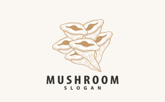 Mushroom Logo Simple Minimalist Plant Silhouette V2