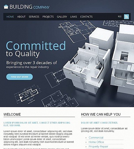 Construction Company Premium Facebook HTML CMS Template Big Screenshot Construction Company Facebook HTML CMS Template Facebook Screenshot