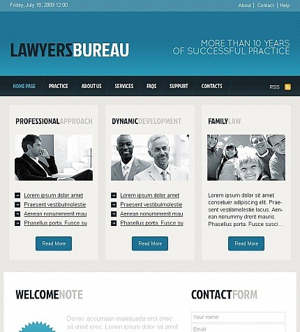 Lawyer Premium Facebook HTML CMS Template Big Screenshot Lawyer Facebook HTML CMS Template Facebook Screenshot