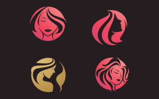 Beauty women long hair style icon V13