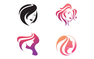 Beauty women long hair style icon V14