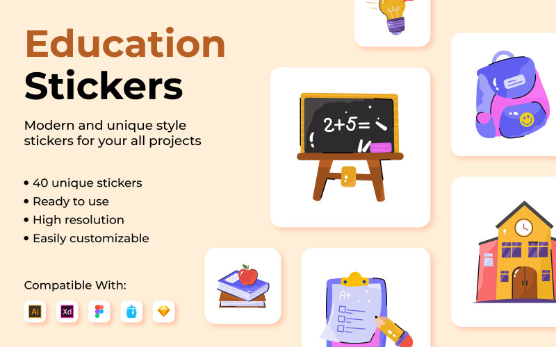 Education Vector Stickers Vector Graphic