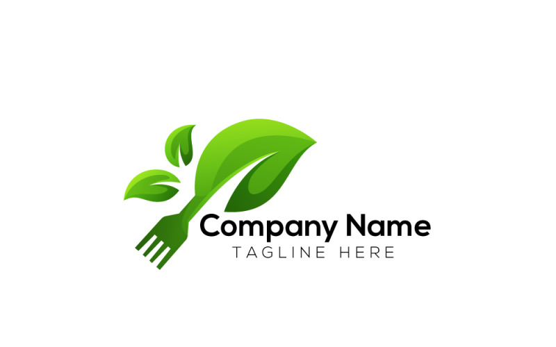 Organic Natural Food Logo Design Template 4 Logo Template