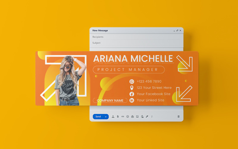 Creative Geometric Email Signature Corporate Identity