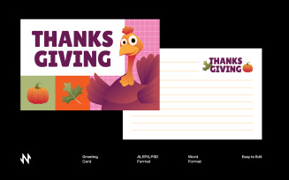 Gradient Thanksgiving Greeting Card