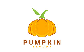Premium Pumpkin Logo Halloween Fruit Design V1