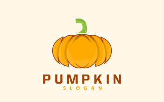 Premium Pumpkin Logo Halloween Fruit Design V2