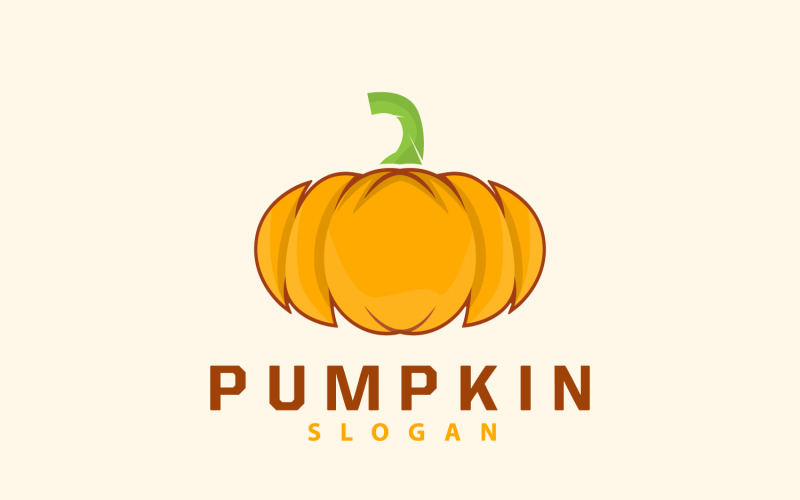 Premium Pumpkin Logo Halloween Fruit Design V2 Logo Template