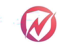 Shield logo template . vector shield icon V12