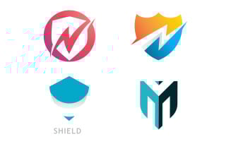 Shield logo template . vector shield icon V14