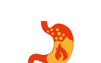 Acid stomach burn gastritis icon