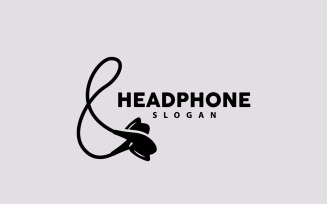 Headphone Logo Music Listening Device Vector V13