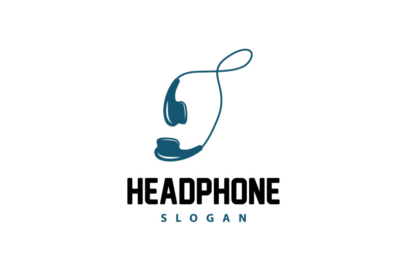 Headphone Logo Music Listening Device Vector V1 Logo Template