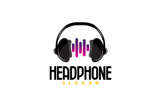 Headphone Logo Music Listening Device Vector V5