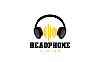 Headphone Logo Music Listening Device Vector V6