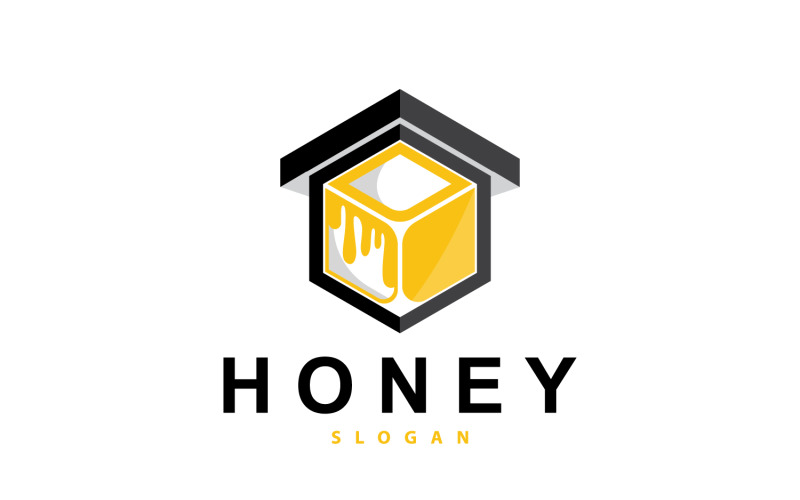 Honey Logo Honey Bee Animal Vector V7 Logo Template