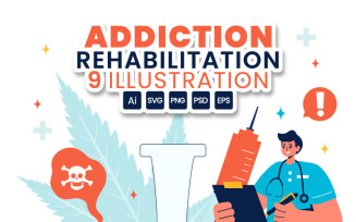 9 Addiction Rehabilitation Illustration